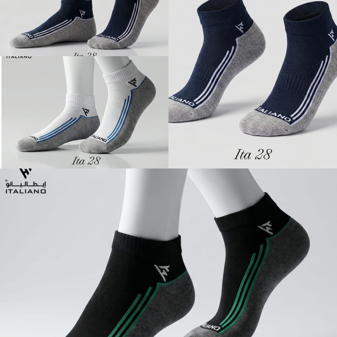 Italiano Socks 3 Pieces Backege  ITA 28 Mix Colors