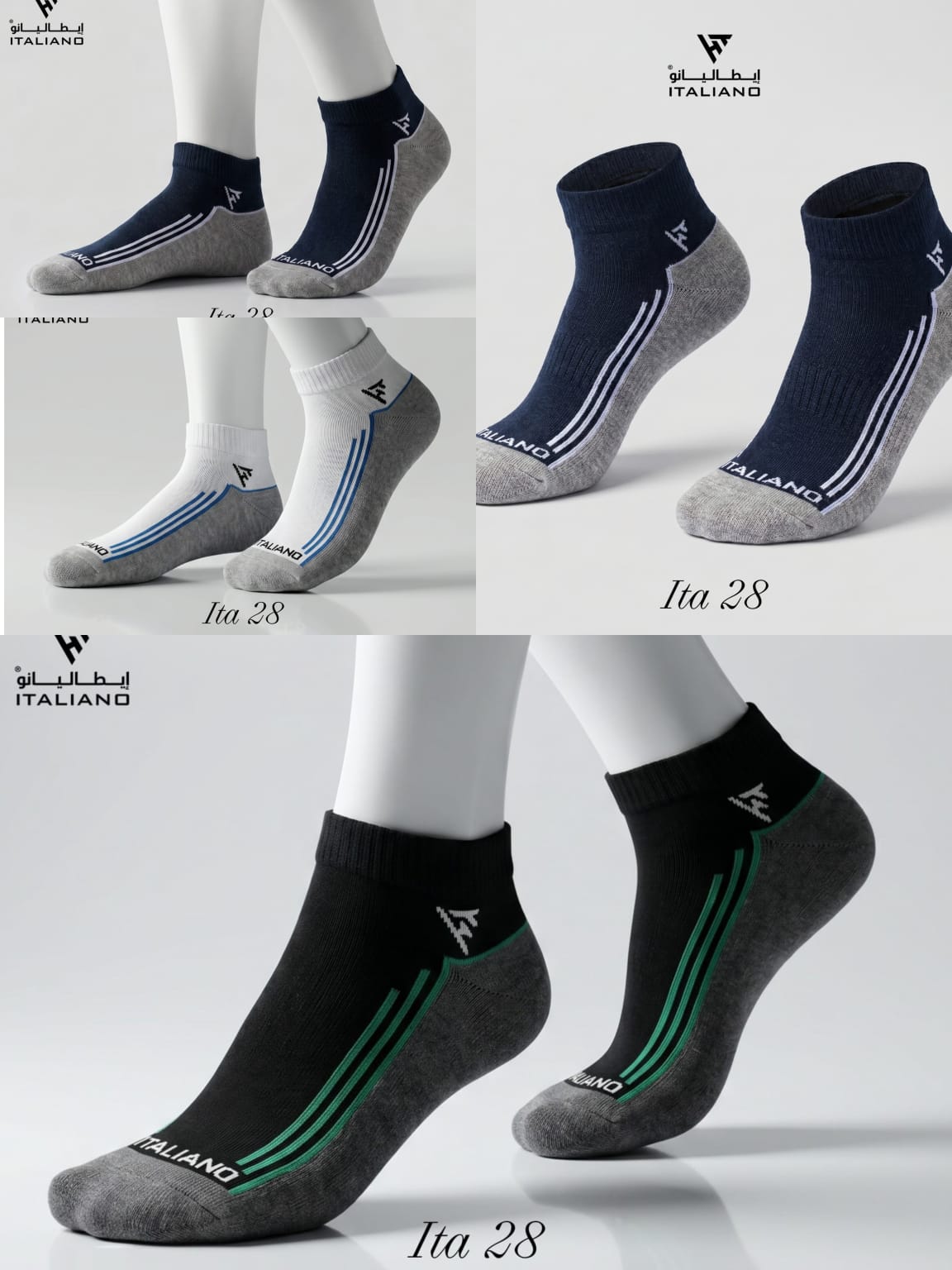 Italiano Socks 3 Pieces Backege  ITA 28 Mix Colors