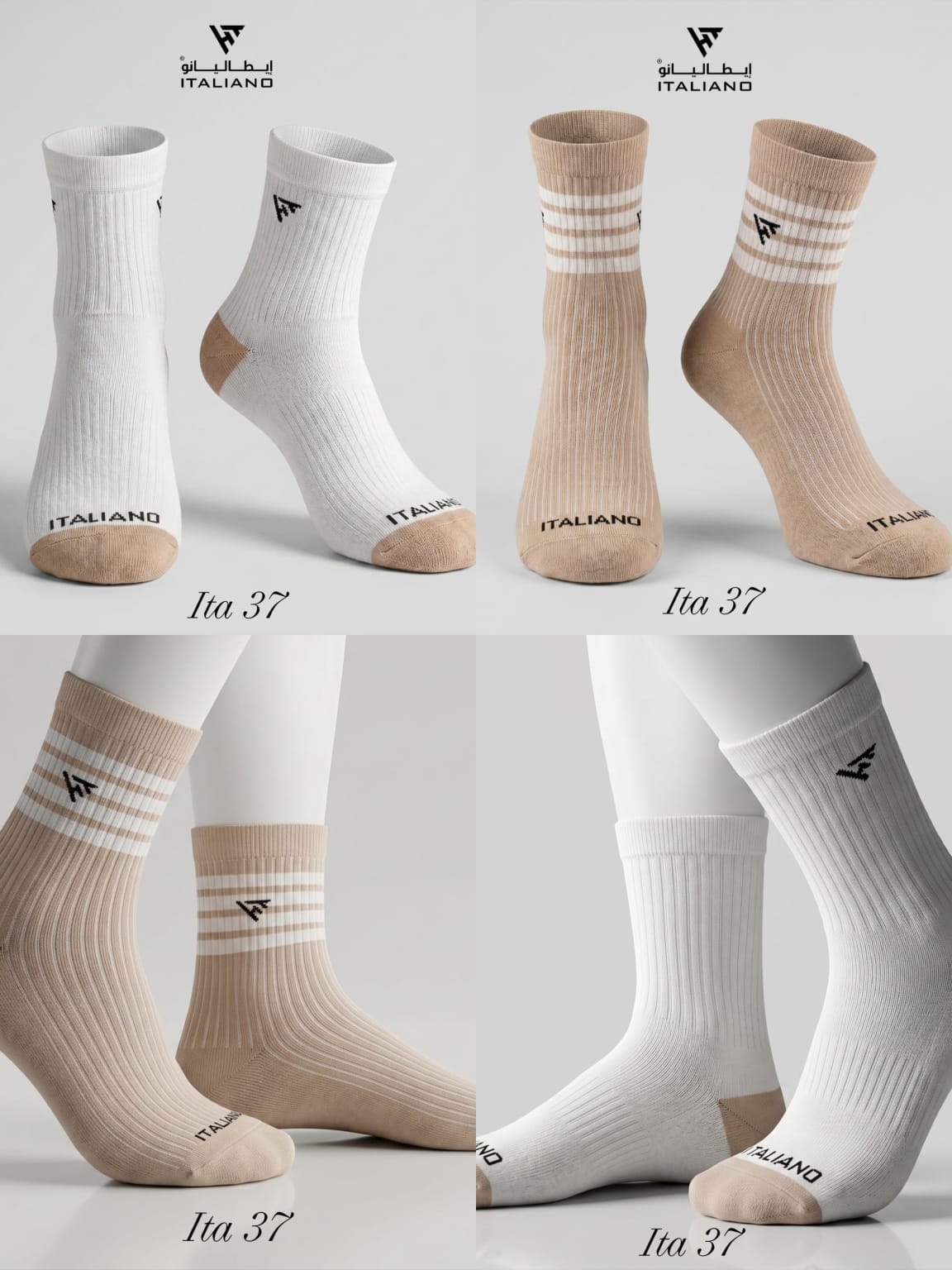 Italiano Socks 3 Pieces Backege  ITA 37 Mix Colors