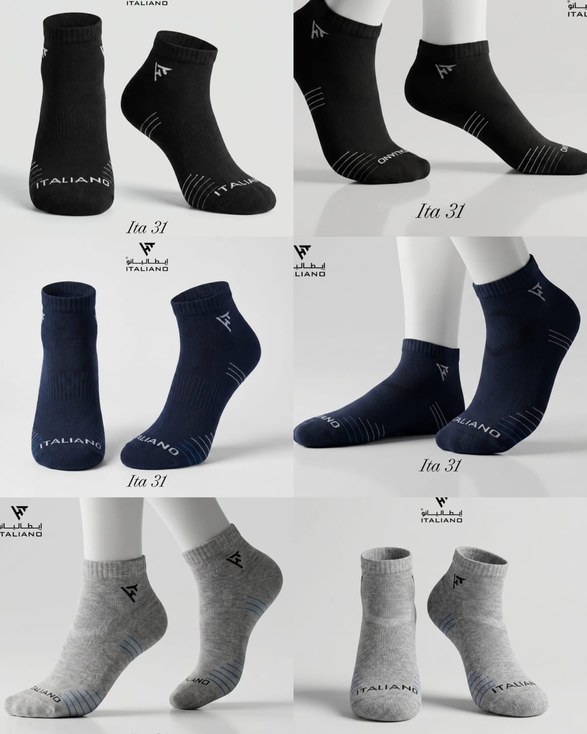 Italiano Socks 3 Pieces Backege  ITA 31 Mix Colors