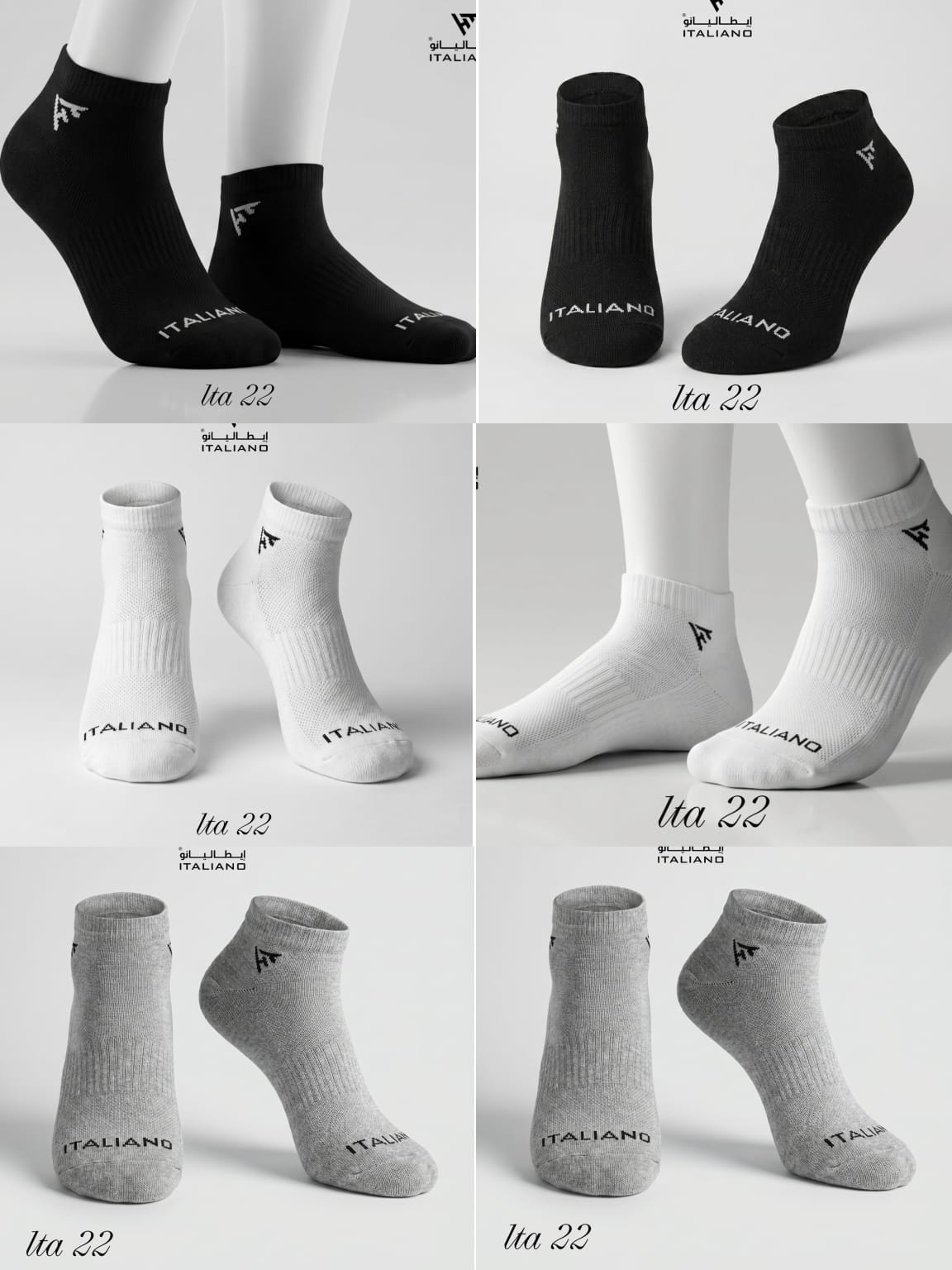 Italiano Socks 3 Pieces Backege  ITA 22 Mix Colors