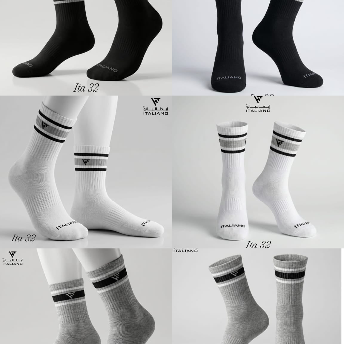 Italiano Socks 3 Pieces Backege  ITA 32 Mix Colors