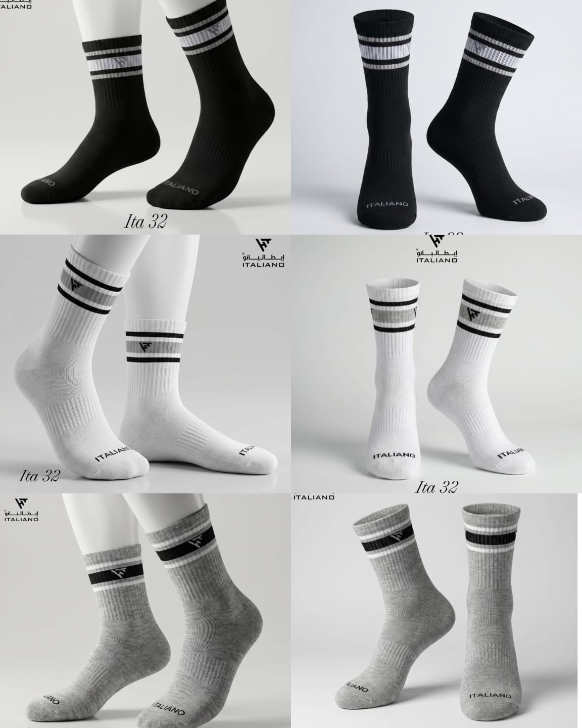 Italiano Socks 3 Pieces Backege  ITA 32 Mix Colors